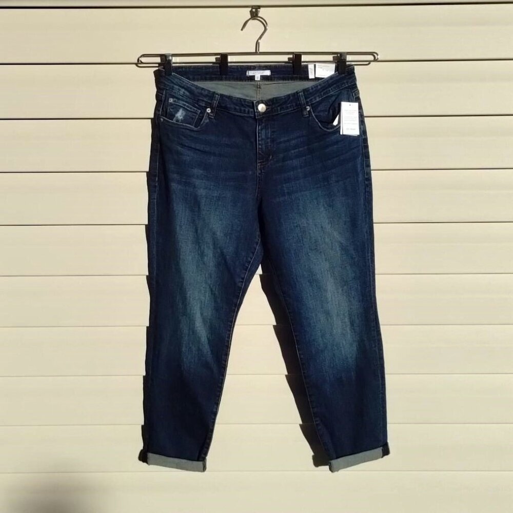 Sz 33 / 16 STS Blue Darren Girlfriend Mid Rise Roll Cuff Jeans Midrise